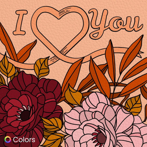 Colored lineart 0 from Instagram of Colors App