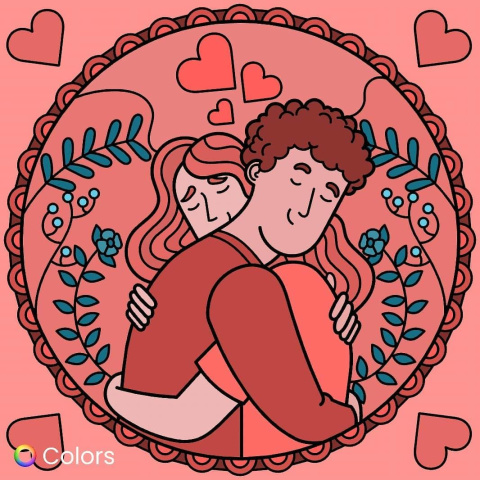 Colored lineart 3 from Instagram of Colors App