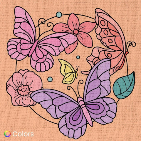 Colored lineart 1 from Instagram of Colors App
